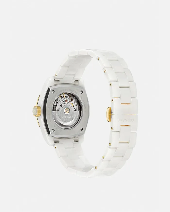 Versace DV One Automatic Diamond Watch White Women Watches