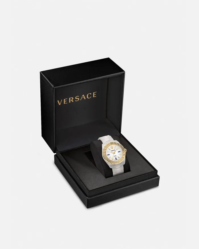 Versace DV One Automatic Diamond Watch White Women Watches