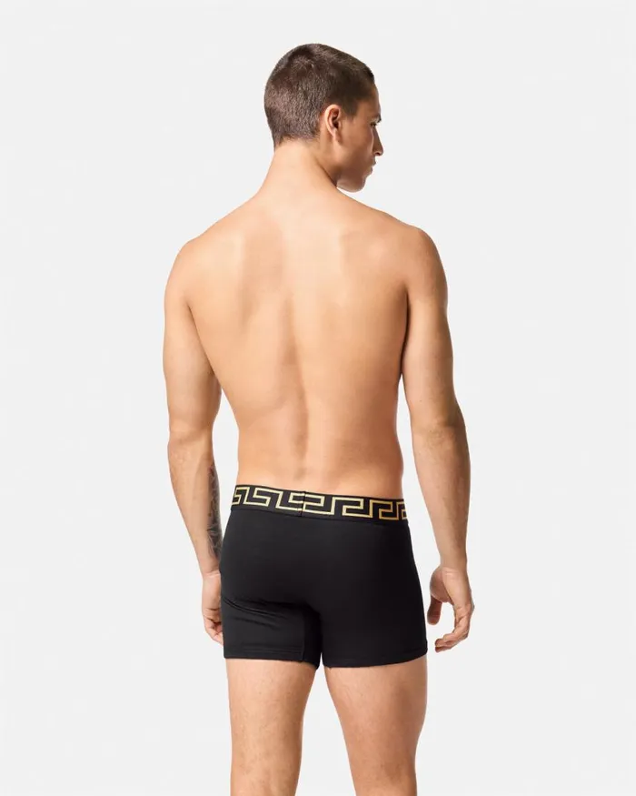 Versace Greca Border Long Trunks 2Pack Blackwhite Men Boxers Versace Greca Border Long Trunks 2Pack Blackwhite Men Boxers