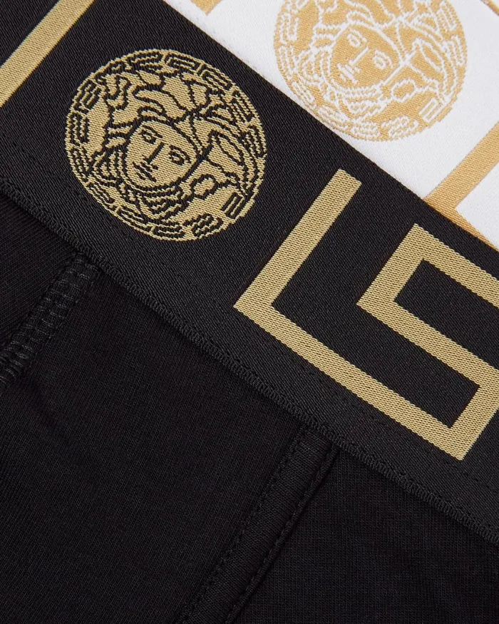 Versace Greca Border Long Trunks 2Pack Blackwhite Men Boxers Versace Greca Border Long Trunks 2Pack Blackwhite Men Boxers