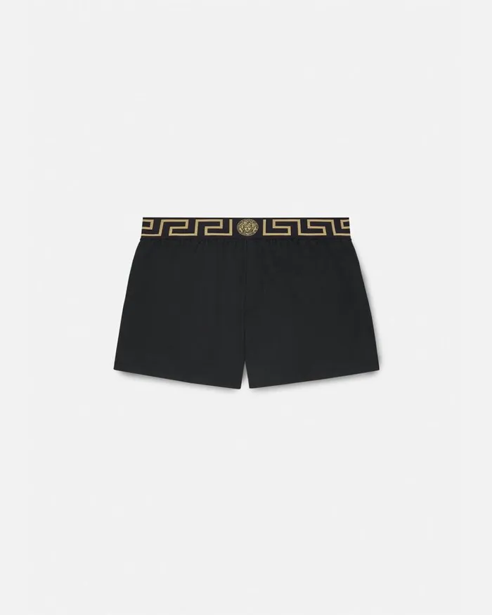 Versace Greca Border Swim Shorts Black Men Swimwear