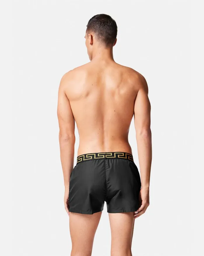 Versace Greca Border Swim Shorts Black Men Swimwear Versace Greca Border Swim Shorts Black Men Swimwear