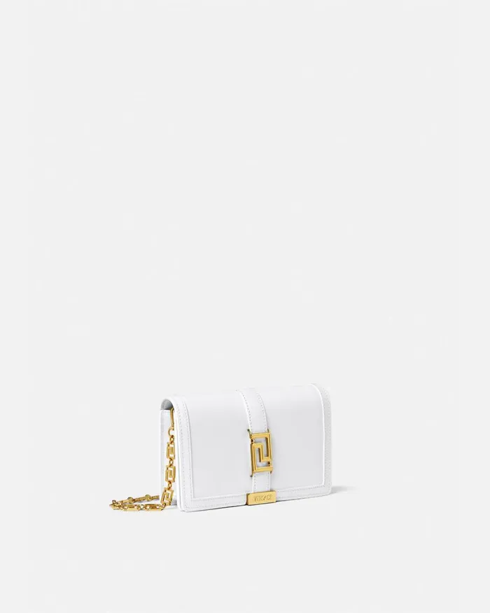 Versace Greca Goddess Mini Bag White Women Shoulder and Crossbody Versace Greca Goddess Mini Bag White Women Shoulder and Crossbody