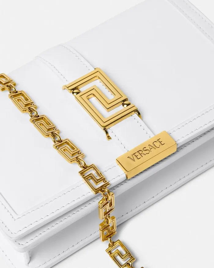 Versace Greca Goddess Mini Bag White Women Shoulder and Crossbody Versace Greca Goddess Mini Bag White Women Shoulder and Crossbody