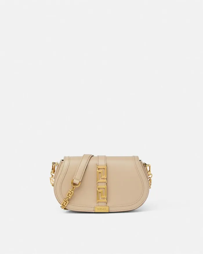 Versace Greca Goddess Shoulder Bag Beige Women Shoulder and Crossbody
