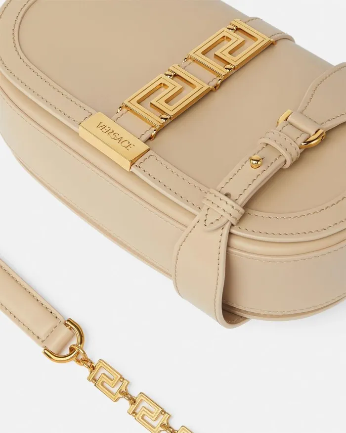 Versace Greca Goddess Shoulder Bag Beige Women Shoulder and Crossbody Versace Greca Goddess Shoulder Bag Beige Women Shoulder and Crossbody