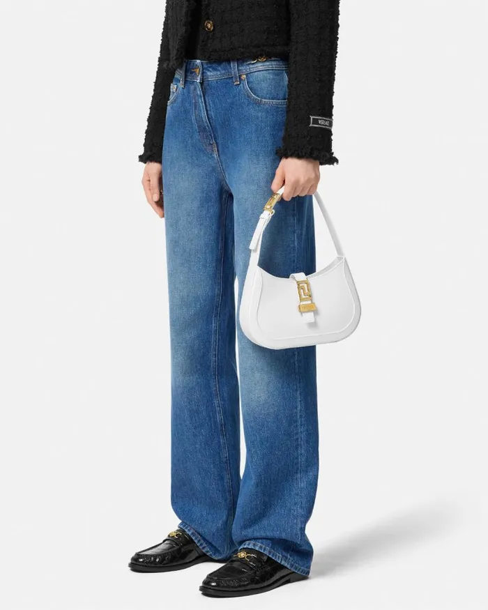 Versace Greca Goddess Small Hobo Bag White Women Greca Goddess Versace Greca Goddess Small Hobo Bag White Women Greca Goddess