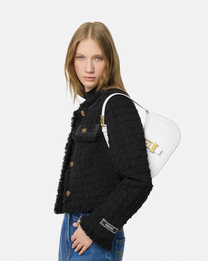 Versace Greca Goddess Small Hobo Bag White Women Greca Goddess Versace Greca Goddess Small Hobo Bag White Women Greca Goddess