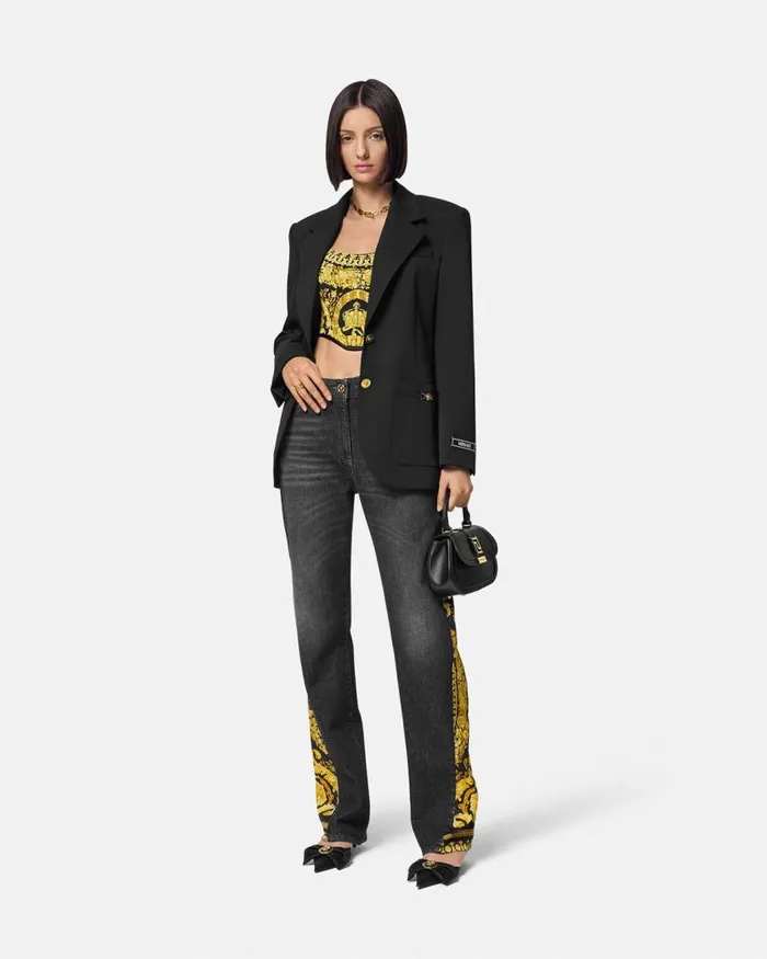 Versace La Coupe Des Dieux Corset Top Blackprint Women Shirts and Tops Versace La Coupe Des Dieux Corset Top Blackprint Women Shirts and Tops