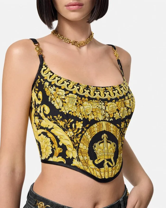 Versace La Coupe Des Dieux Corset Top Blackprint Women Shirts and Tops Versace La Coupe Des Dieux Corset Top Blackprint Women Shirts and Tops