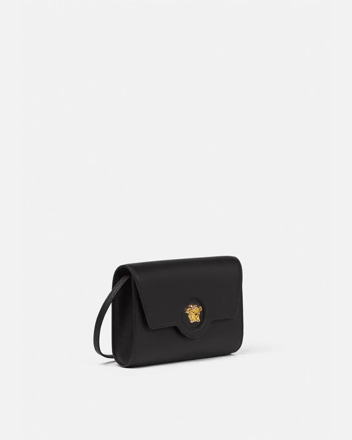 Versace La Medusa Crossbody Bag Blackgold Women Shoulder and Crossbody Versace La Medusa Crossbody Bag Blackgold Women Shoulder and Crossbody
