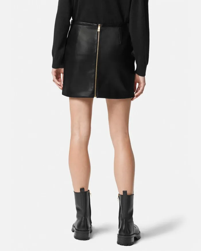 Versace Leather Mini Skirt Black Women Skirts Versace Leather Mini Skirt Black Women Skirts