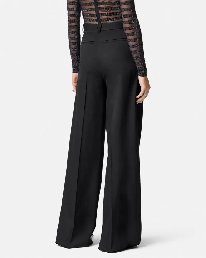 Versace Marine Wide Leg Pants Black Women Pants and Shorts Versace Marine Wide Leg Pants Black Women Pants and Shorts