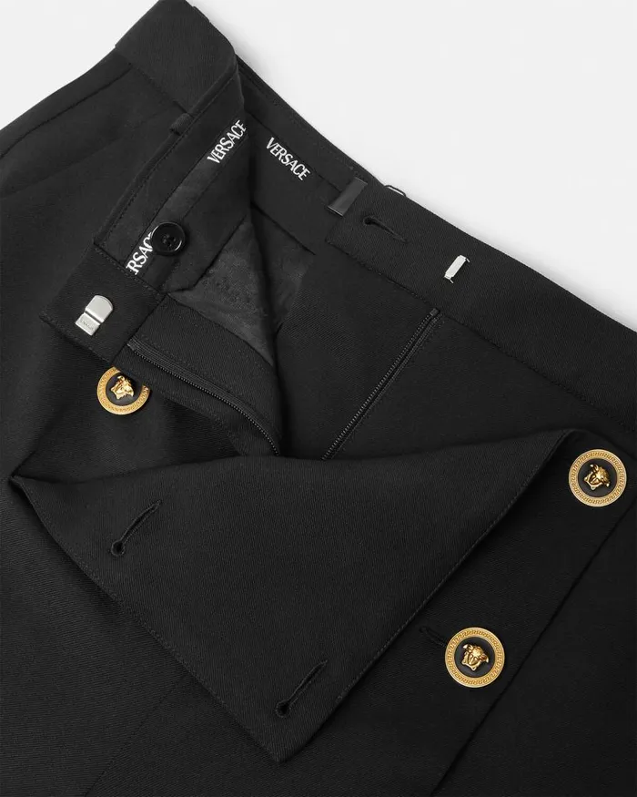 Versace Marine Wide Leg Pants Black Women Pants and Shorts Versace Marine Wide Leg Pants Black Women Pants and Shorts
