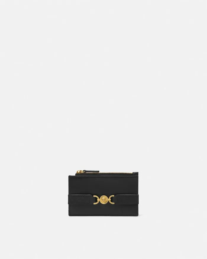 Versace Medusa 03995 Card Holder Blackgold Women Wallets