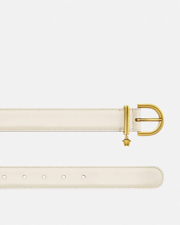 Versace Medusa 03995 Leather Belt 3 Cm Beige Women Belts Versace Medusa 03995 Leather Belt 3 Cm Beige Women Belts