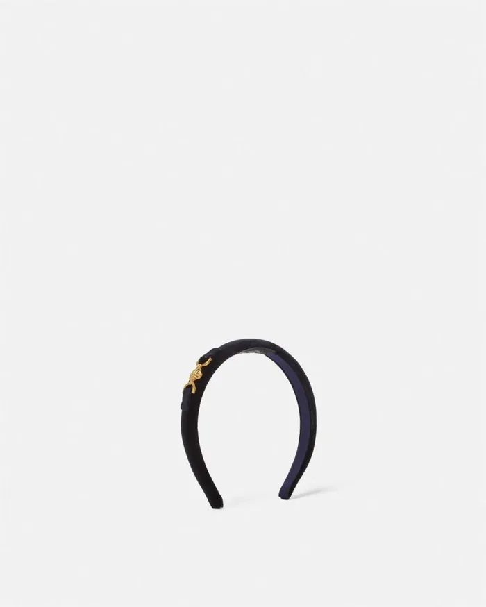 Versace Medusa 03995 Velvet Kids Headband Blue Children Accessories Versace Medusa 03995 Velvet Kids Headband Blue Children Accessories