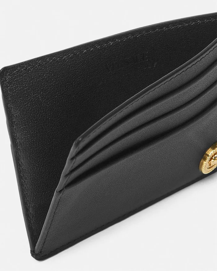 Versace Medusa Biggie Card Holder Blackgold Men Wallets Versace Medusa Biggie Card Holder Blackgold Men Wallets