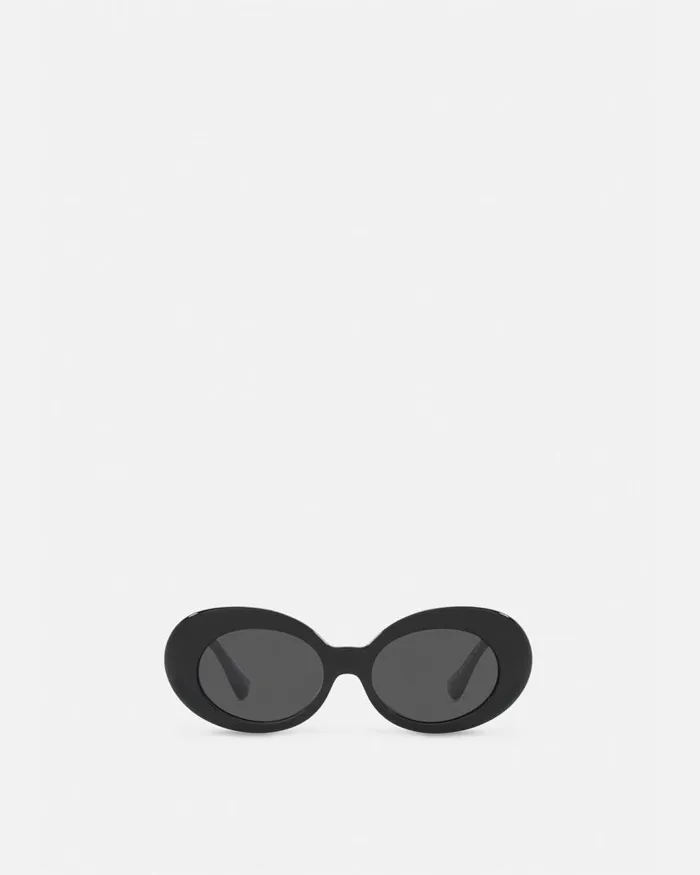 Versace Medusa Biggie Oval Sunglasses Black Women Sunglasses Versace Medusa Biggie Oval Sunglasses Black Women Sunglasses