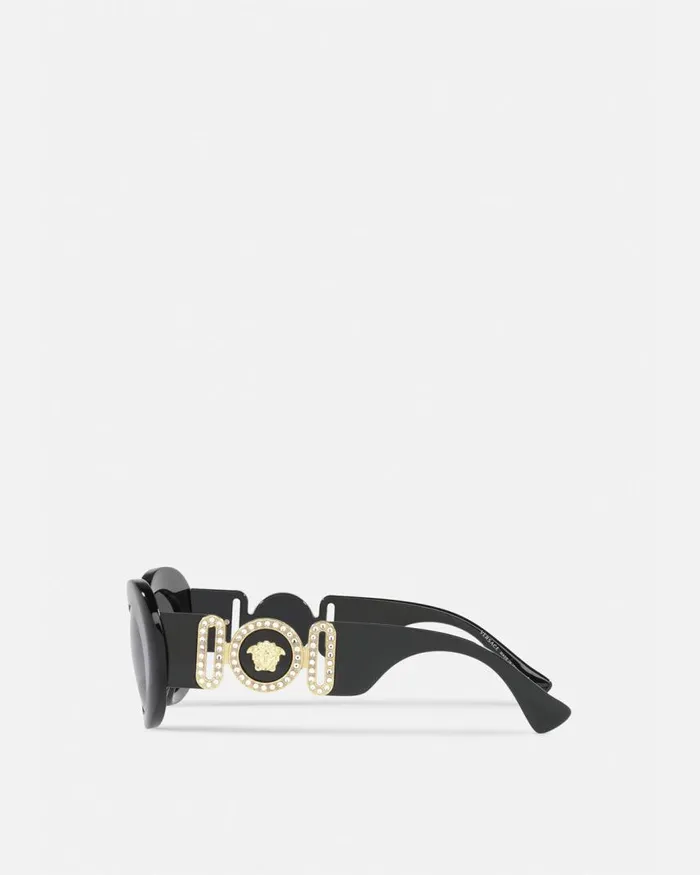 Versace Medusa Biggie Oval Sunglasses Black Women Sunglasses Versace Medusa Biggie Oval Sunglasses Black Women Sunglasses