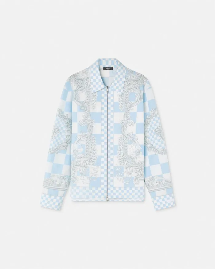 Versace Medusa Contrasto Blouson Jacket Blueprint Men Jackets and Coats