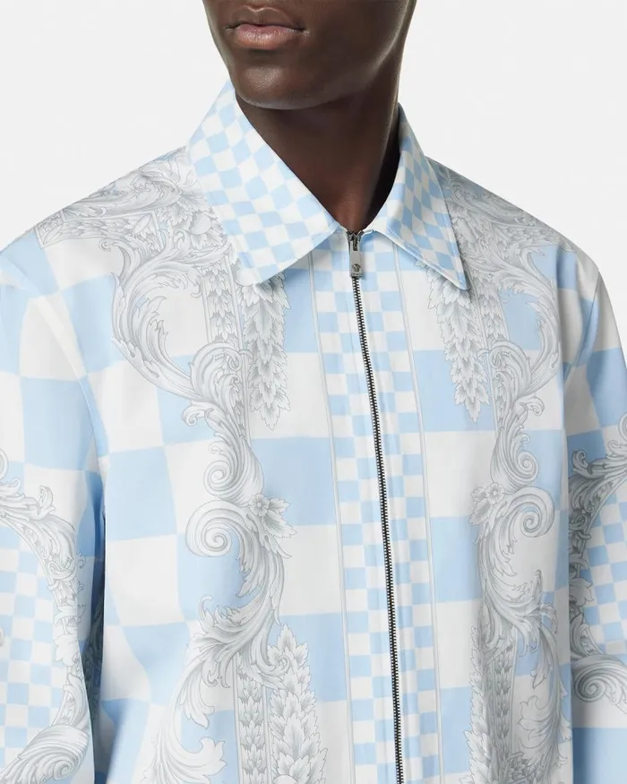 Versace Medusa Contrasto Blouson Jacket Blueprint Men Jackets and Coats Versace Medusa Contrasto Blouson Jacket Blueprint Men Jackets and Coats