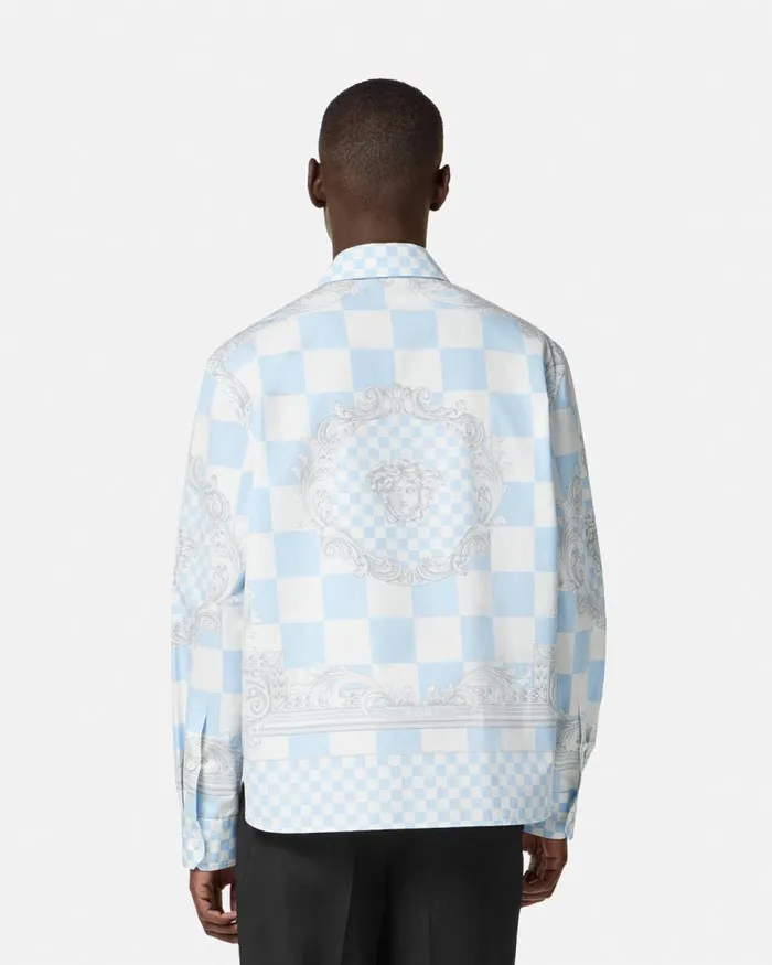 Versace Medusa Contrasto Blouson Jacket Blueprint Men Jackets and Coats Versace Medusa Contrasto Blouson Jacket Blueprint Men Jackets and Coats