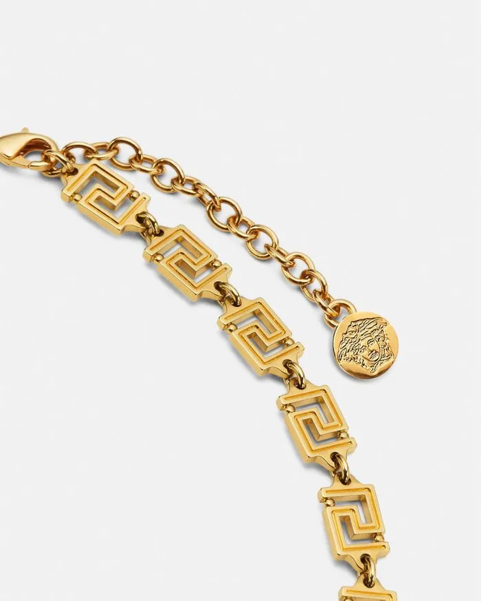 Versace Medusa Greca Necklace Light Gold WomenMen Necklaces Versace Medusa Greca Necklace Light Gold WomenMen Necklaces