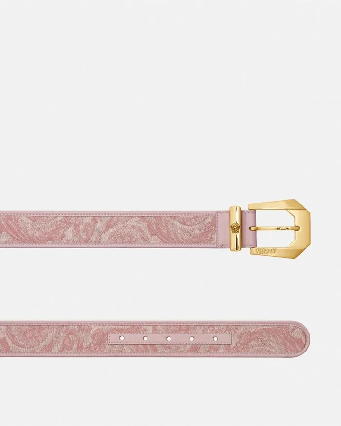 Versace Medusa Heritage Barocco Jacquard Belt 4 Cm Pinkprint Women Belts Versace Medusa Heritage Barocco Jacquard Belt 4 Cm Pinkprint Women Belts