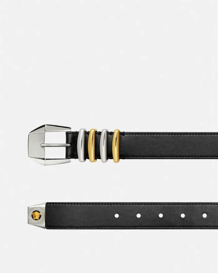 Versace Medusa Heritage Leather Belt 3 Cm Black Men Belts Versace Medusa Heritage Leather Belt 3 Cm Black Men Belts
