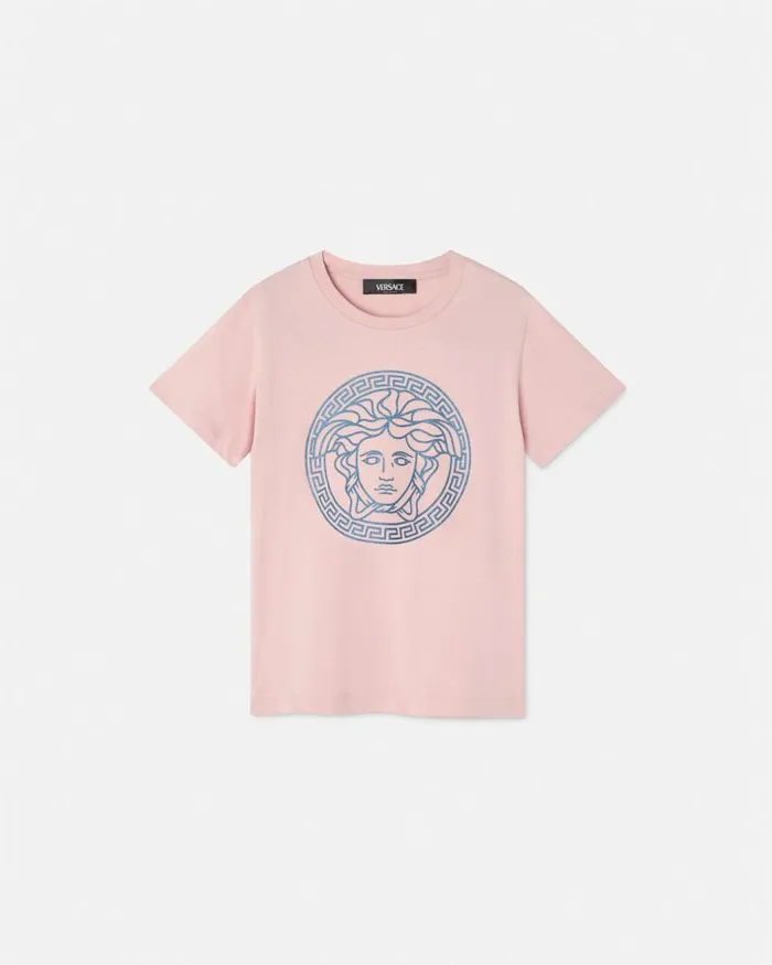 Versace Medusa Kids TShirt Light Pink Children Clothing