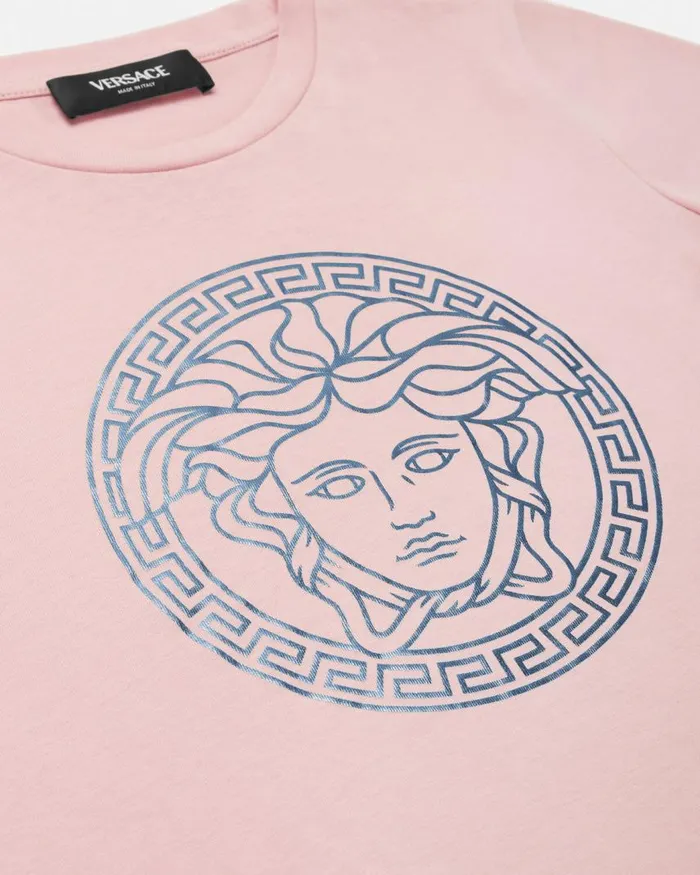 Versace Medusa Kids TShirt Light Pink Children Clothing Versace Medusa Kids TShirt Light Pink Children Clothing