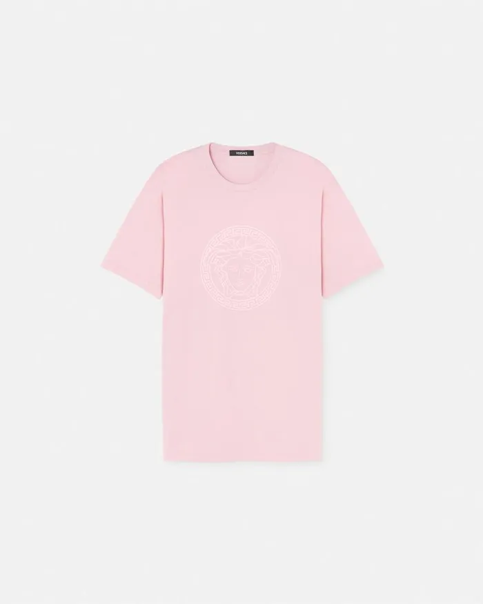 Versace Medusa Oversized TShirt Light Pink Women TShirts and Sweatshirts