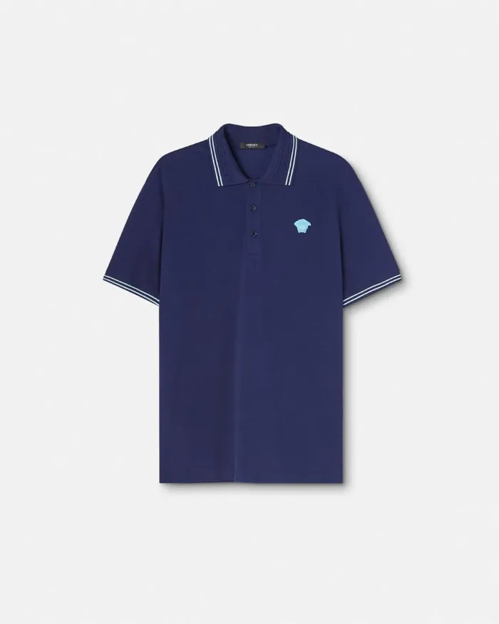 Versace Medusa Polo Shirt Blue Men TShirts and Polos