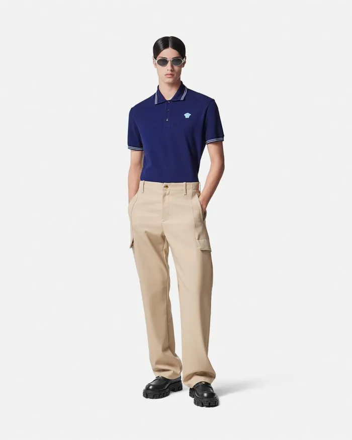 Versace Medusa Polo Shirt Blue Men TShirts and Polos Versace Medusa Polo Shirt Blue Men TShirts and Polos