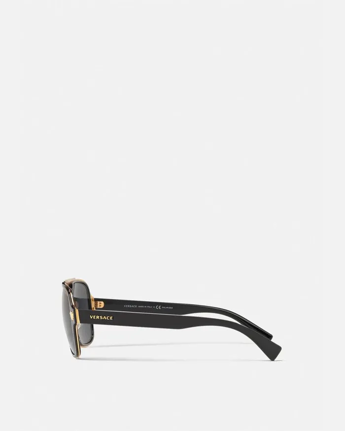 Versace Medusa Retro Charm Sunglasses Black Men Sunglasses Versace Medusa Retro Charm Sunglasses Black Men Sunglasses