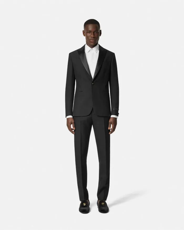 Versace MohairBlend SingleBreasted Blazer Black Men Blazers and Suits Versace MohairBlend SingleBreasted Blazer Black Men Blazers and Suits