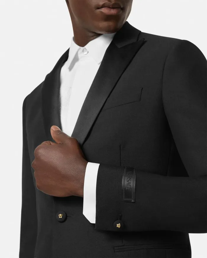 Versace MohairBlend SingleBreasted Blazer Black Men Blazers and Suits Versace MohairBlend SingleBreasted Blazer Black Men Blazers and Suits