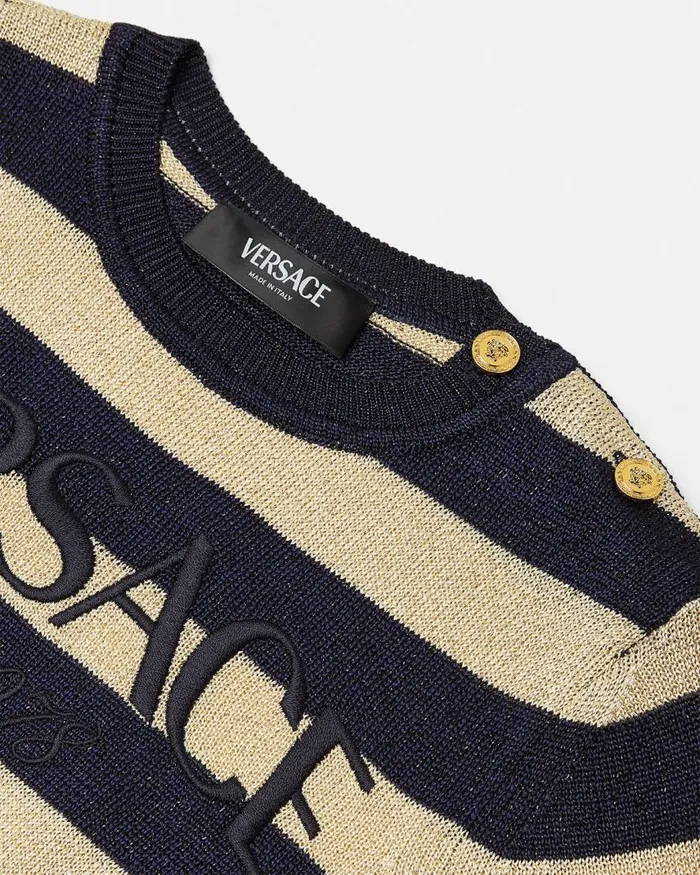Versace Nautical Stripe Kids Sweater Bluegold Children Clothing Versace Nautical Stripe Kids Sweater Bluegold Children Clothing