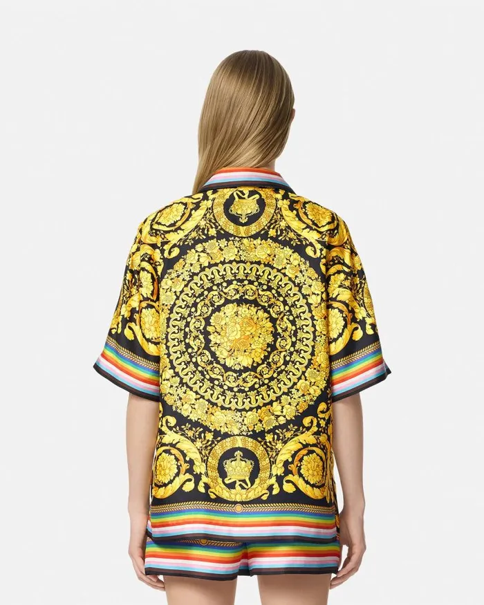 Versace Pride Barocco Silk Shirt Blackprint Women Shirts and Tops Versace Pride Barocco Silk Shirt Blackprint Women Shirts and Tops