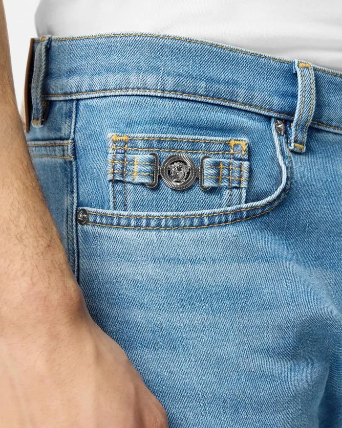 Versace SlimFit Jeans Blue Men Pants and Shorts Versace SlimFit Jeans Blue Men Pants and Shorts