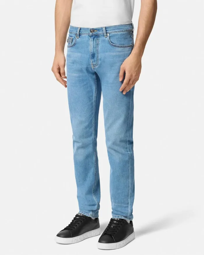 Versace SlimFit Jeans Blue Men Pants and Shorts Versace SlimFit Jeans Blue Men Pants and Shorts