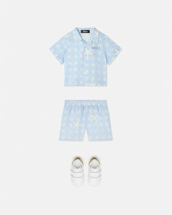 Versace Stella Marina Baby Shorts Light Blue Children Clothing Versace Stella Marina Baby Shorts Light Blue Children Clothing
