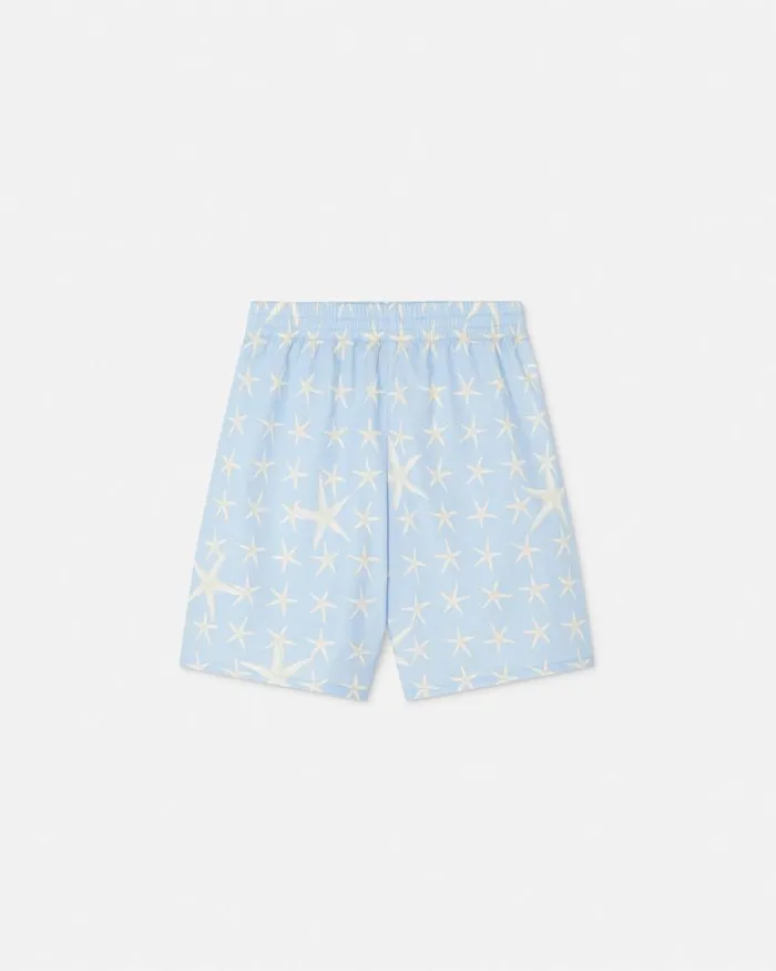 Versace Stella Marina Kids Bermuda Shorts Light Blue Children Clothing