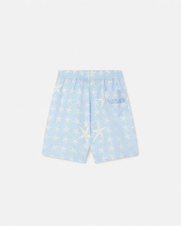 Versace Stella Marina Kids Bermuda Shorts Light Blue Children Clothing Versace Stella Marina Kids Bermuda Shorts Light Blue Children Clothing