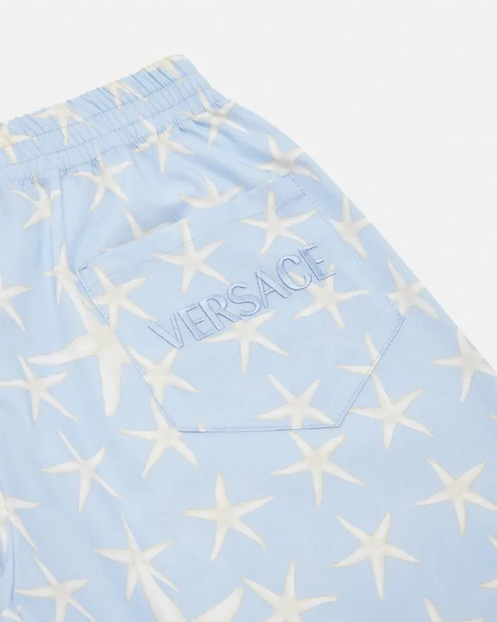 Versace Stella Marina Kids Bermuda Shorts Light Blue Children Clothing Versace Stella Marina Kids Bermuda Shorts Light Blue Children Clothing