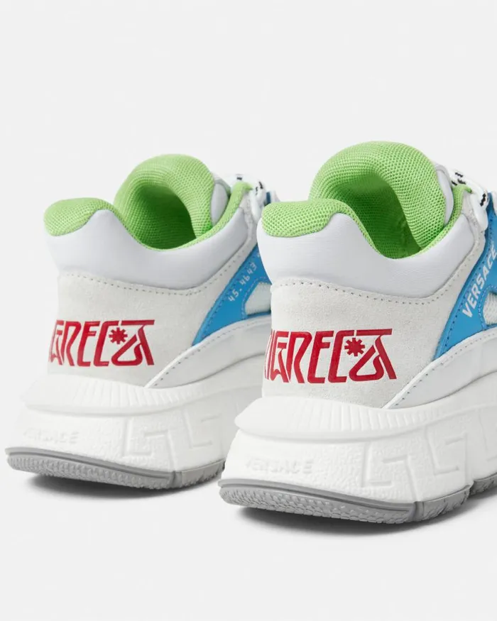 Versace Trigreca Kids Sneakers Whiteblue Children Shoes Versace Trigreca Kids Sneakers Whiteblue Children Shoes