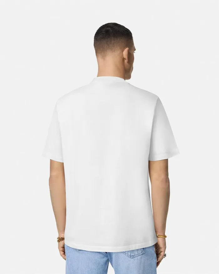 Versace University Coral TShirt Whiteprint Men TShirts and Polos Versace University Coral TShirt Whiteprint Men TShirts and Polos