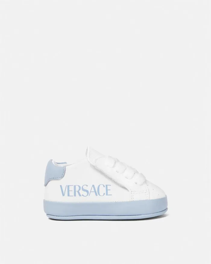 Versace Versace Logo Baby Sneakers Bluewhite Children Shoes and First Steps