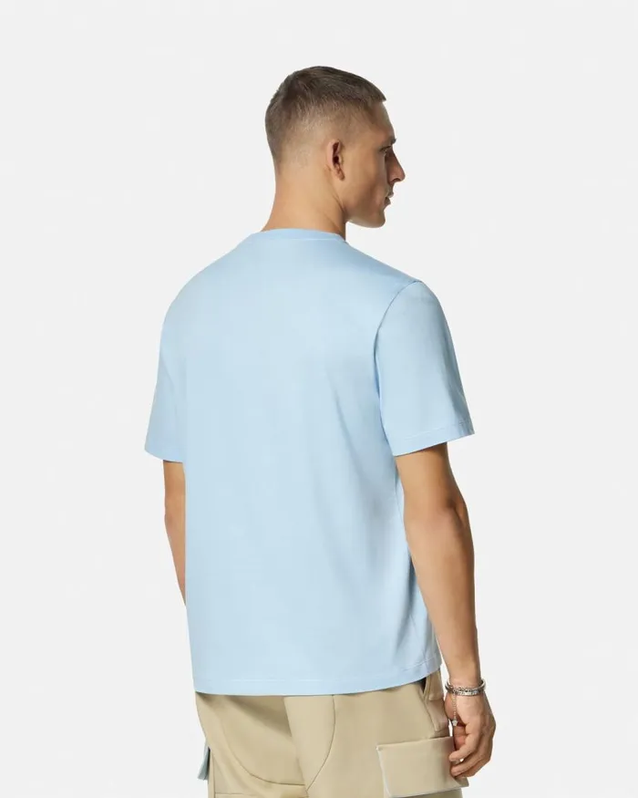 Versace Versace Milano Stamp TShirt Light Blue Men TShirts and Polos Versace Versace Milano Stamp TShirt Light Blue Men TShirts and Polos